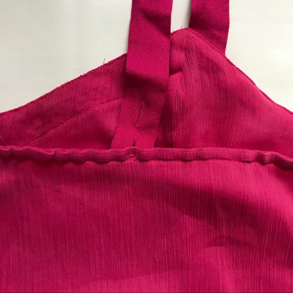 Pink American Eagle Ruffle Tank with Lace - Picture 6 of 8